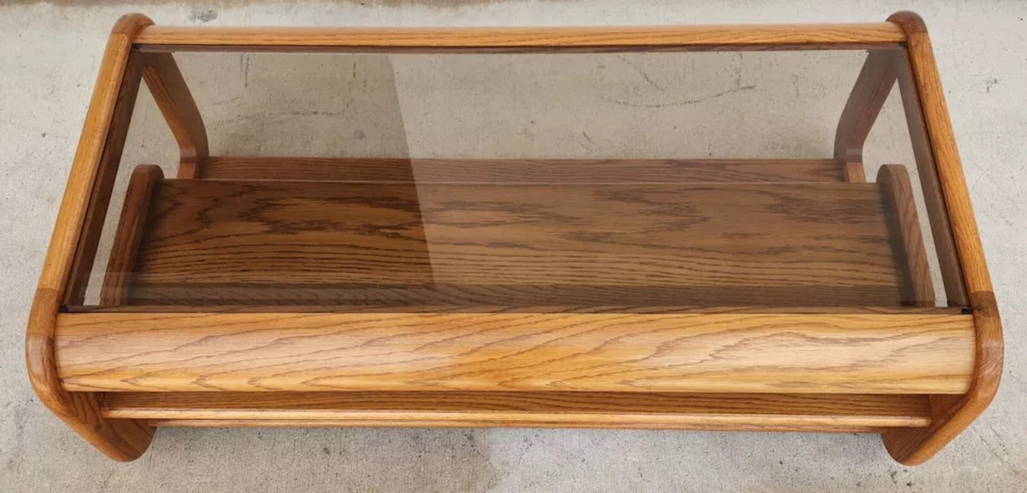 Hodges Mersman Oak Coffee Table MCM 1970s