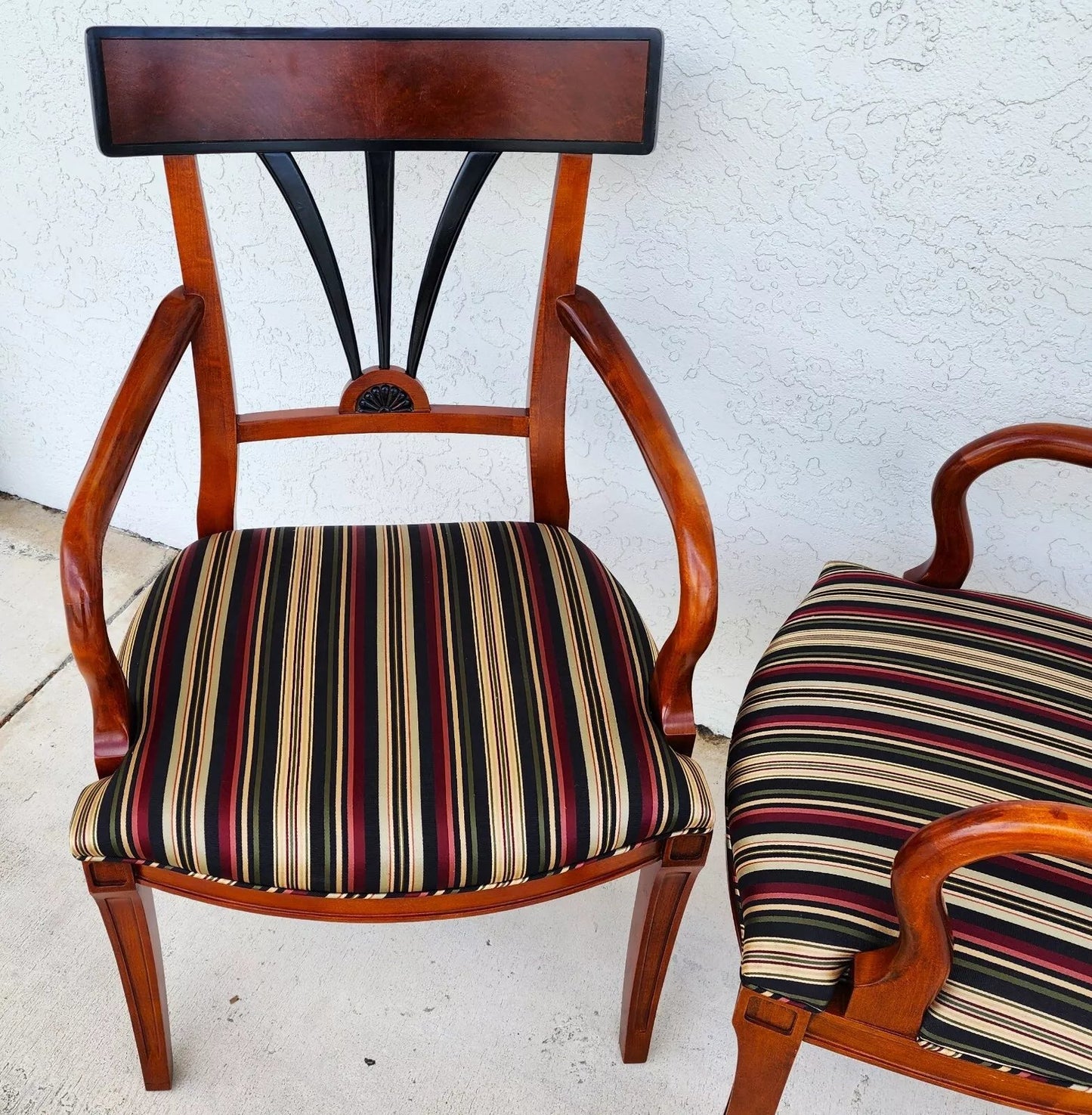 Harrods Biedermeier Armchairs Pair
