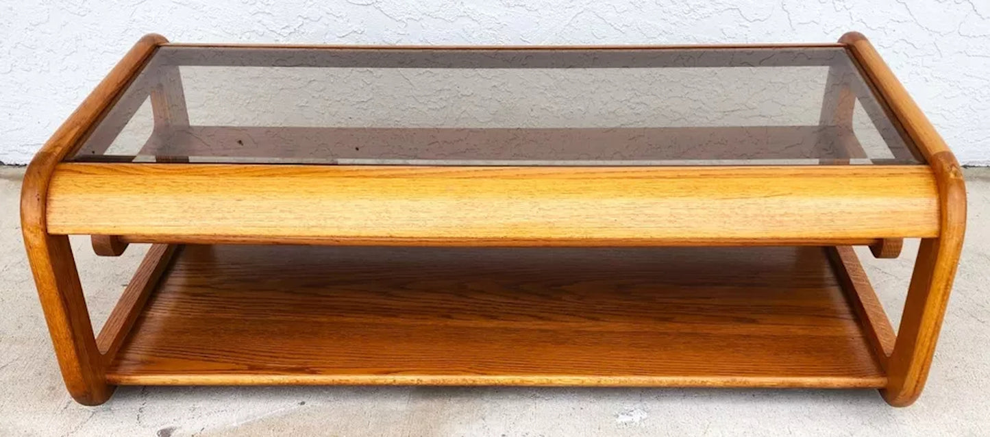 Hodges Mersman Oak Coffee Table MCM 1970s