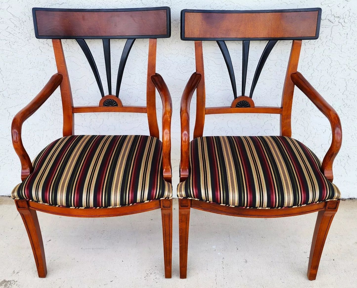 Harrods Biedermeier Armchairs Pair