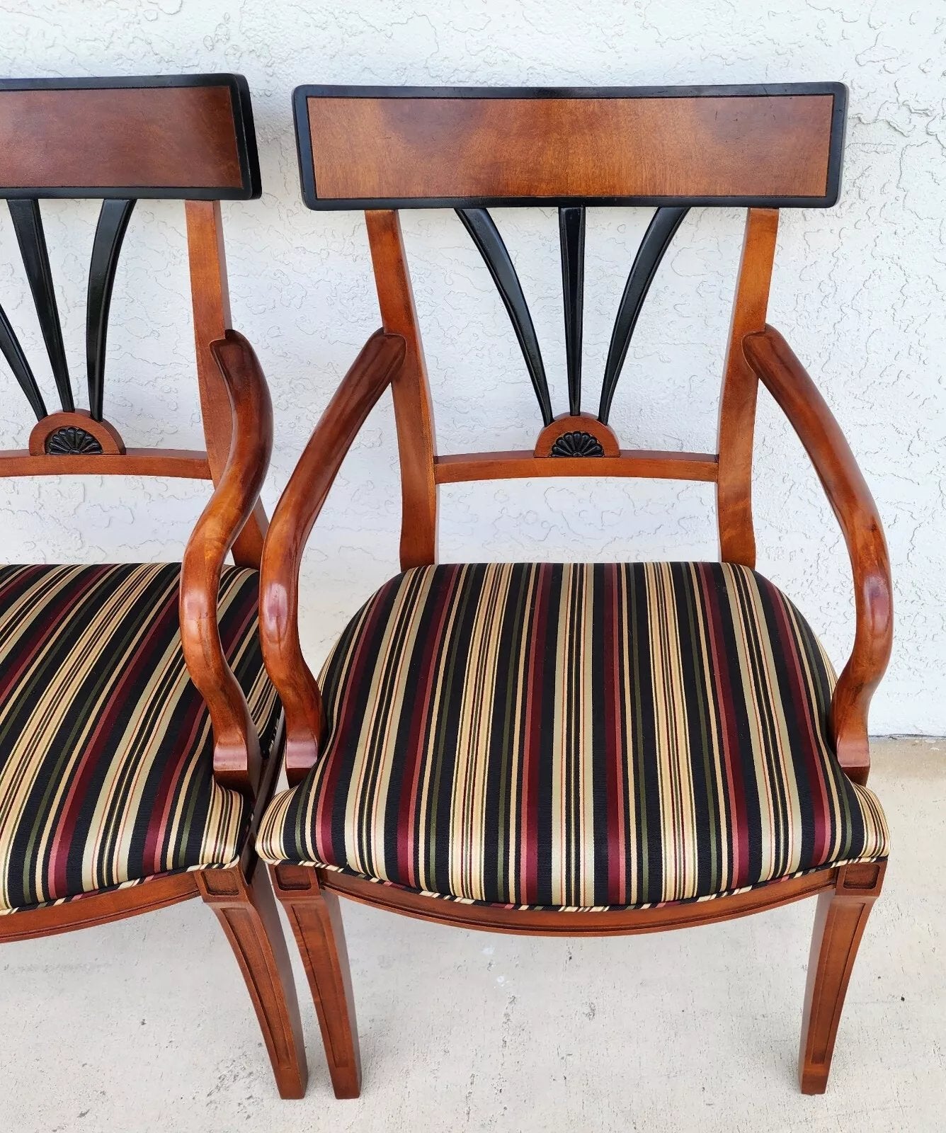 Harrods Biedermeier Armchairs Pair