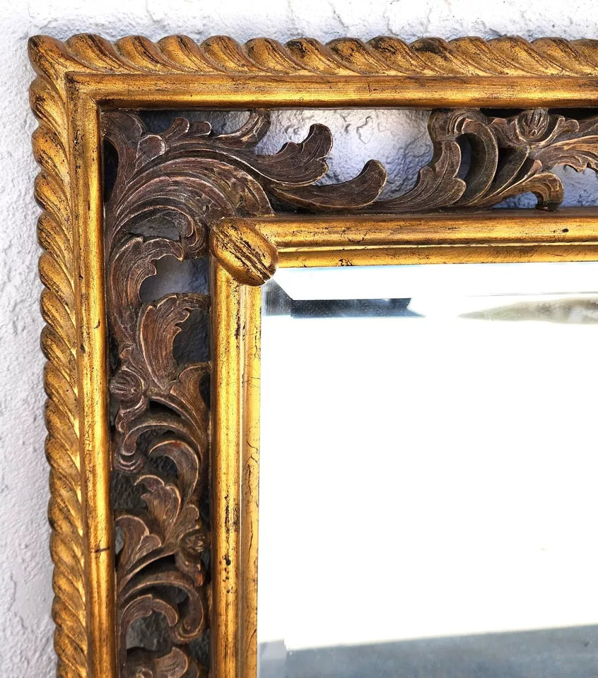 Vintage Gilt Wood Mirror by Harrison & Gil