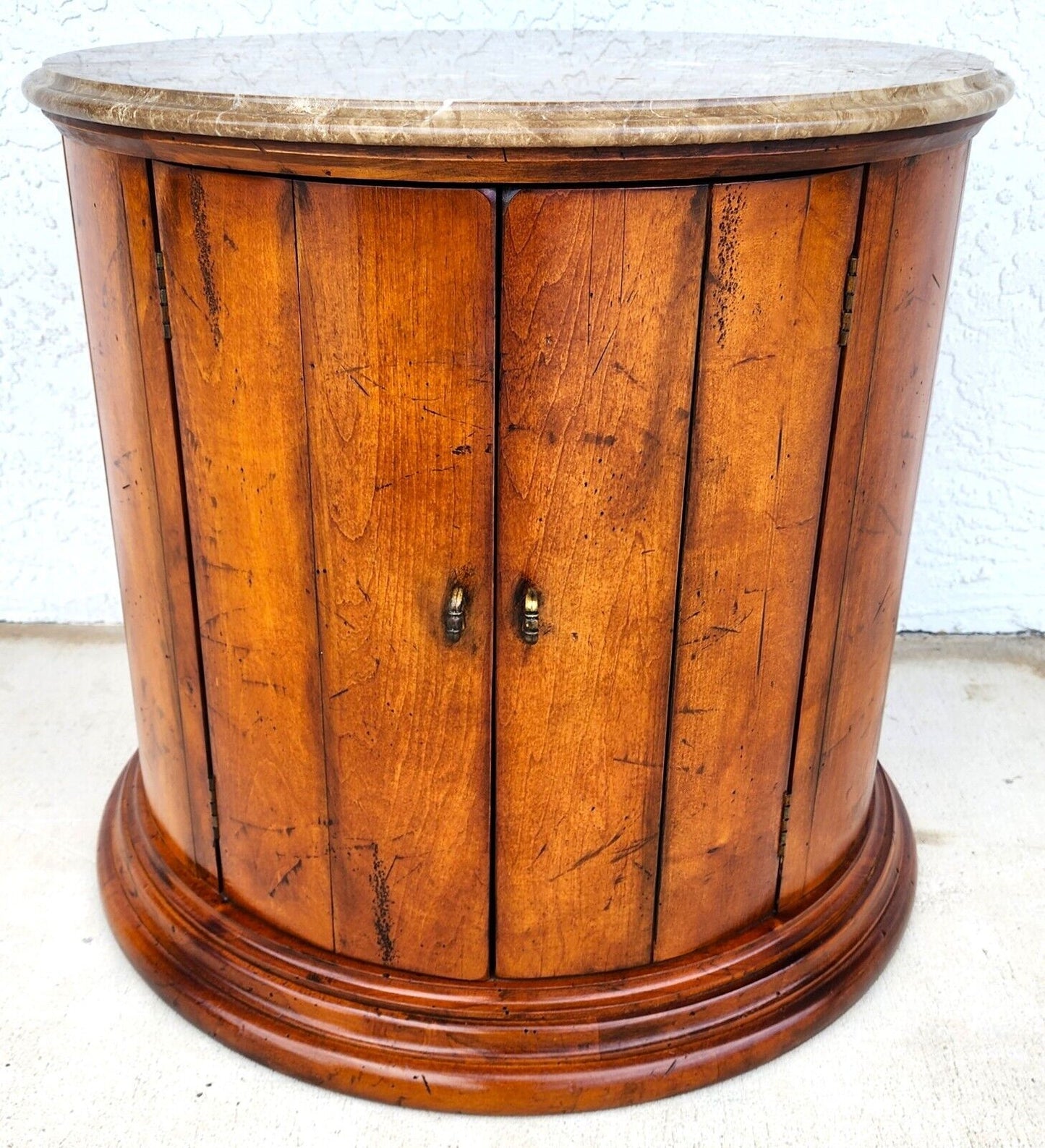 Henredon Style Marble Drum Table