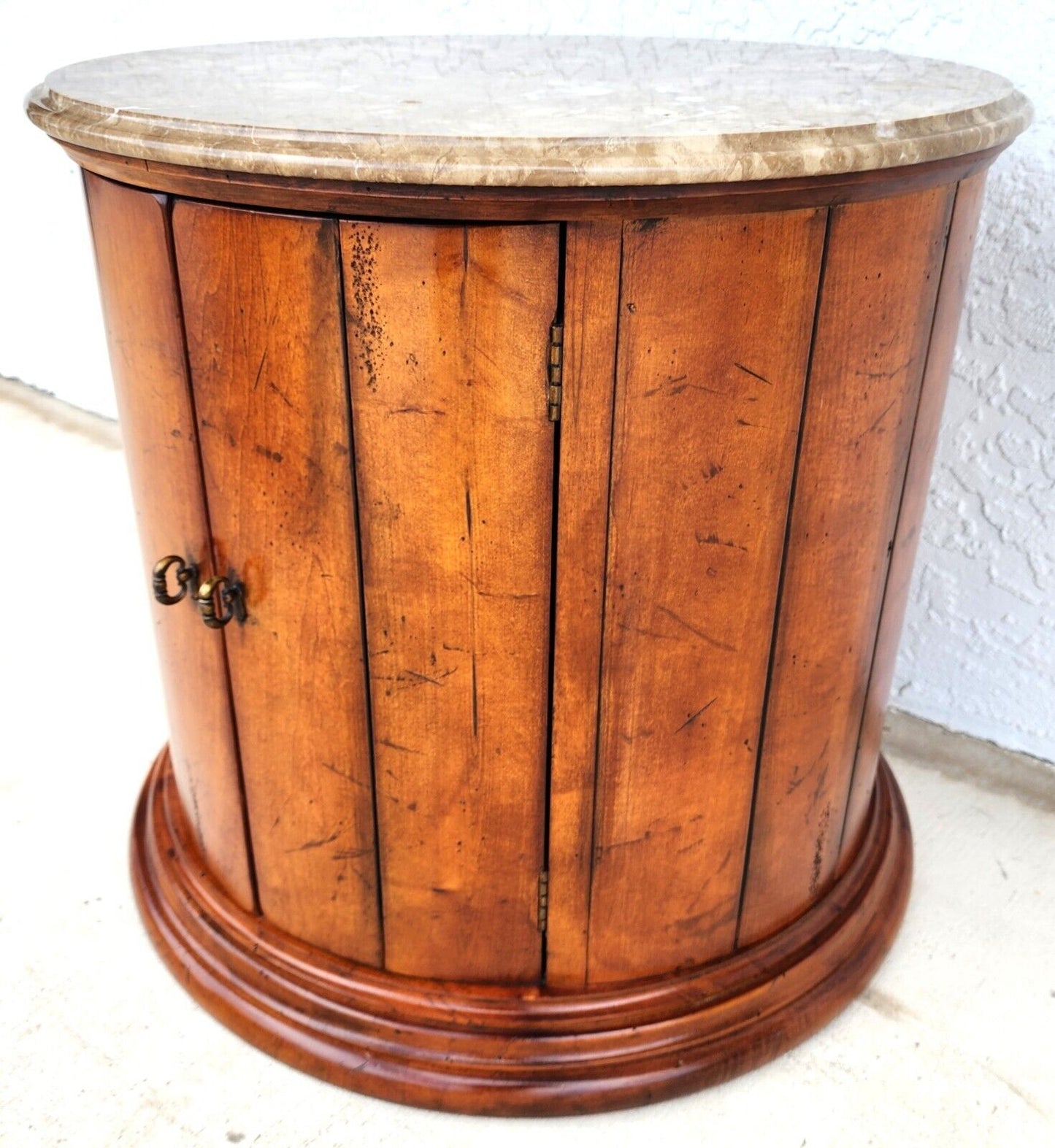 Henredon Style Marble Drum Table