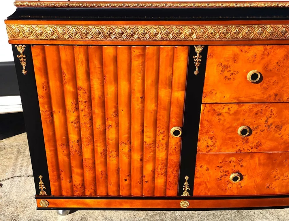 Italian Buffet Sideboard Bar Empire Style Rolling