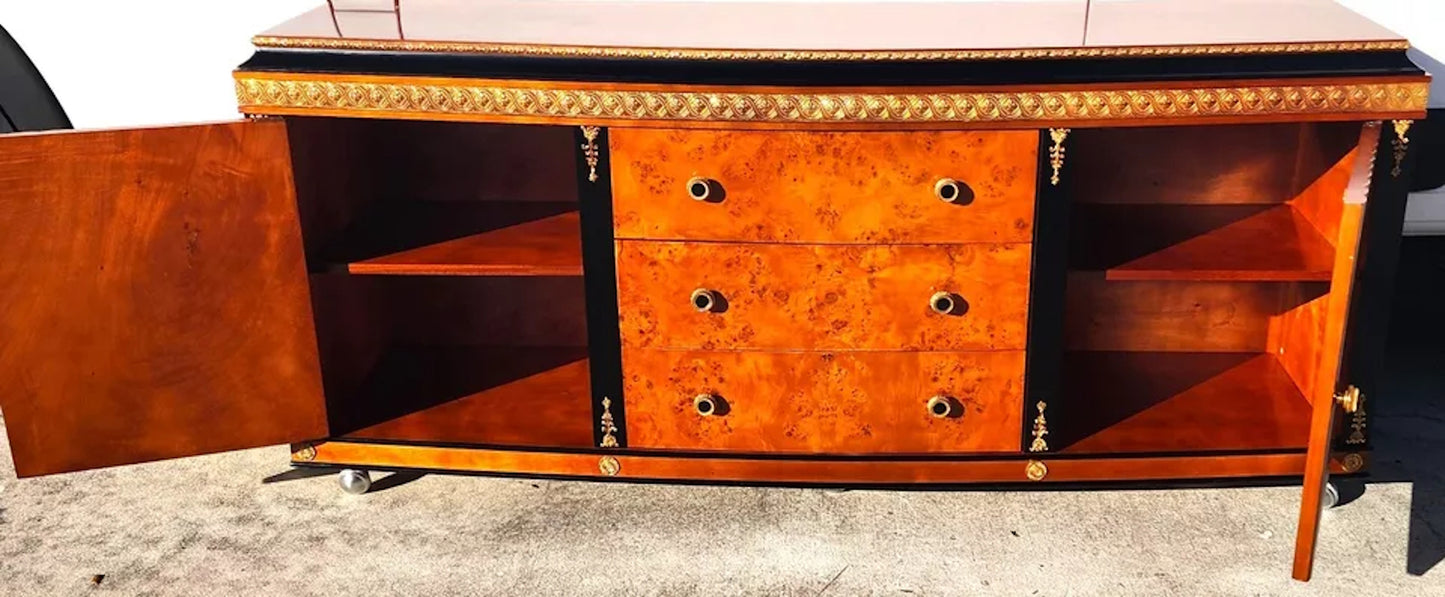 Italian Buffet Sideboard Bar Empire Style Rolling