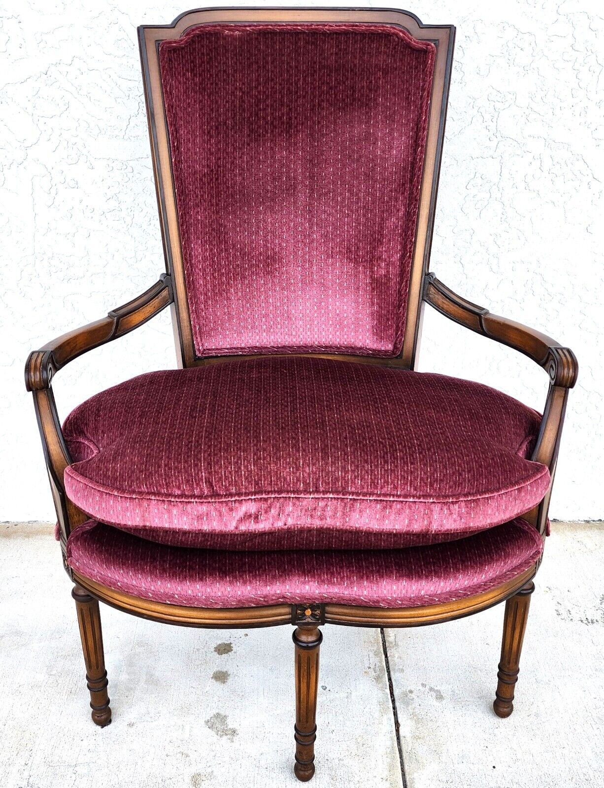 French Provincial Accent Armchair Oversized Mid Century by Daniel Jones New York