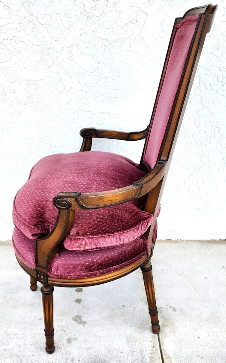 French Provincial Accent Armchair Oversized Mid Century by Daniel Jones New York