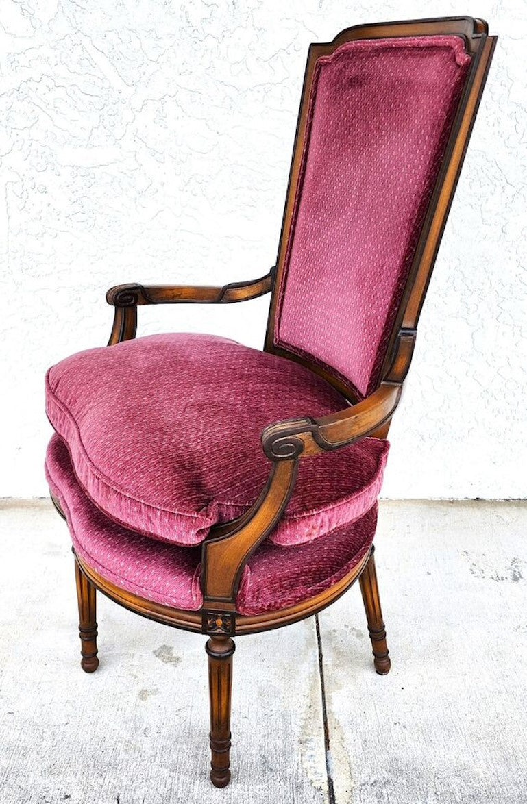 French Provincial Accent Armchair Oversized Mid Century by Daniel Jones New York