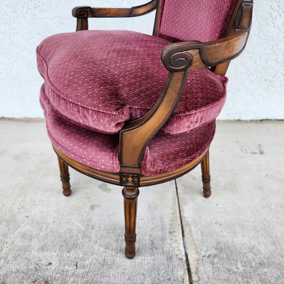 French Provincial Accent Armchair Oversized Mid Century by Daniel Jones New York