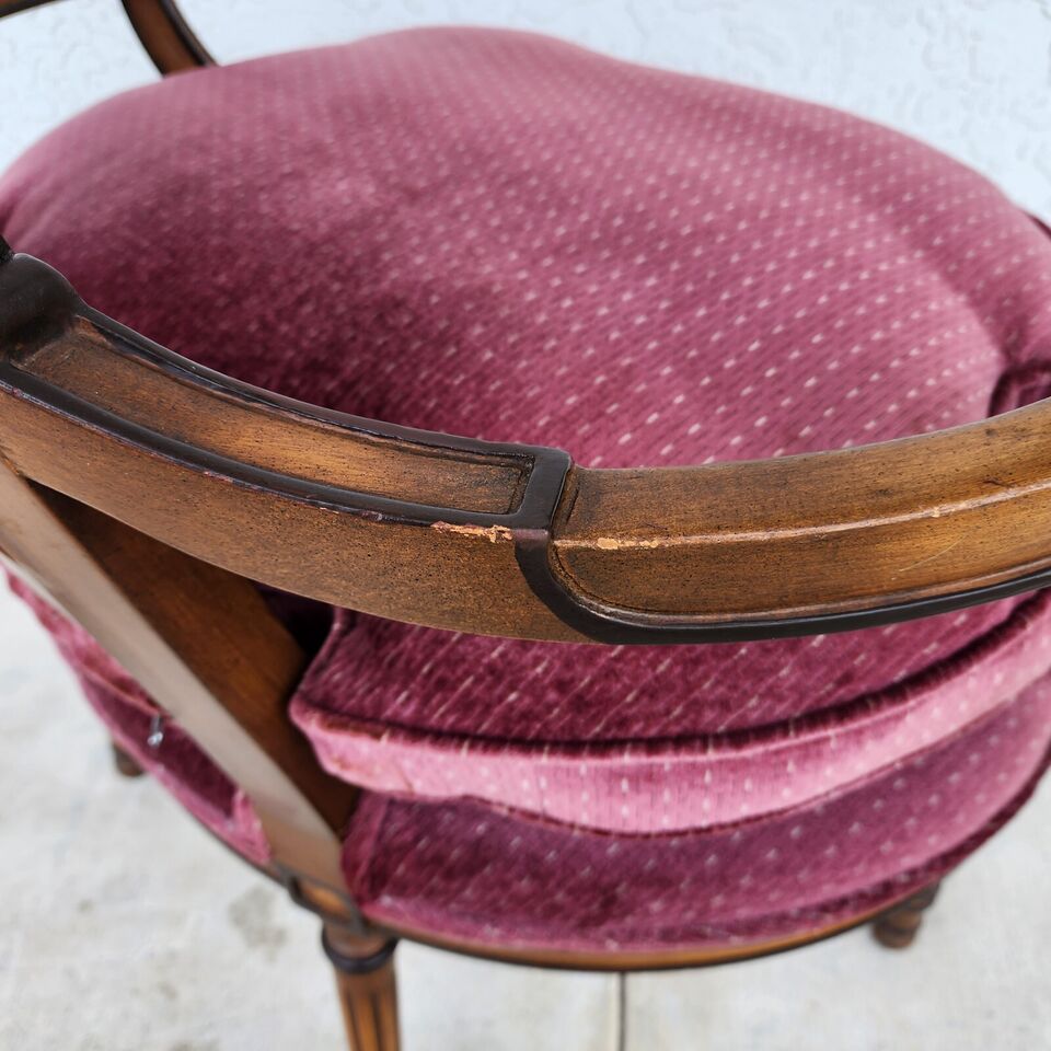 French Provincial Accent Armchair Oversized Mid Century by Daniel Jones New York