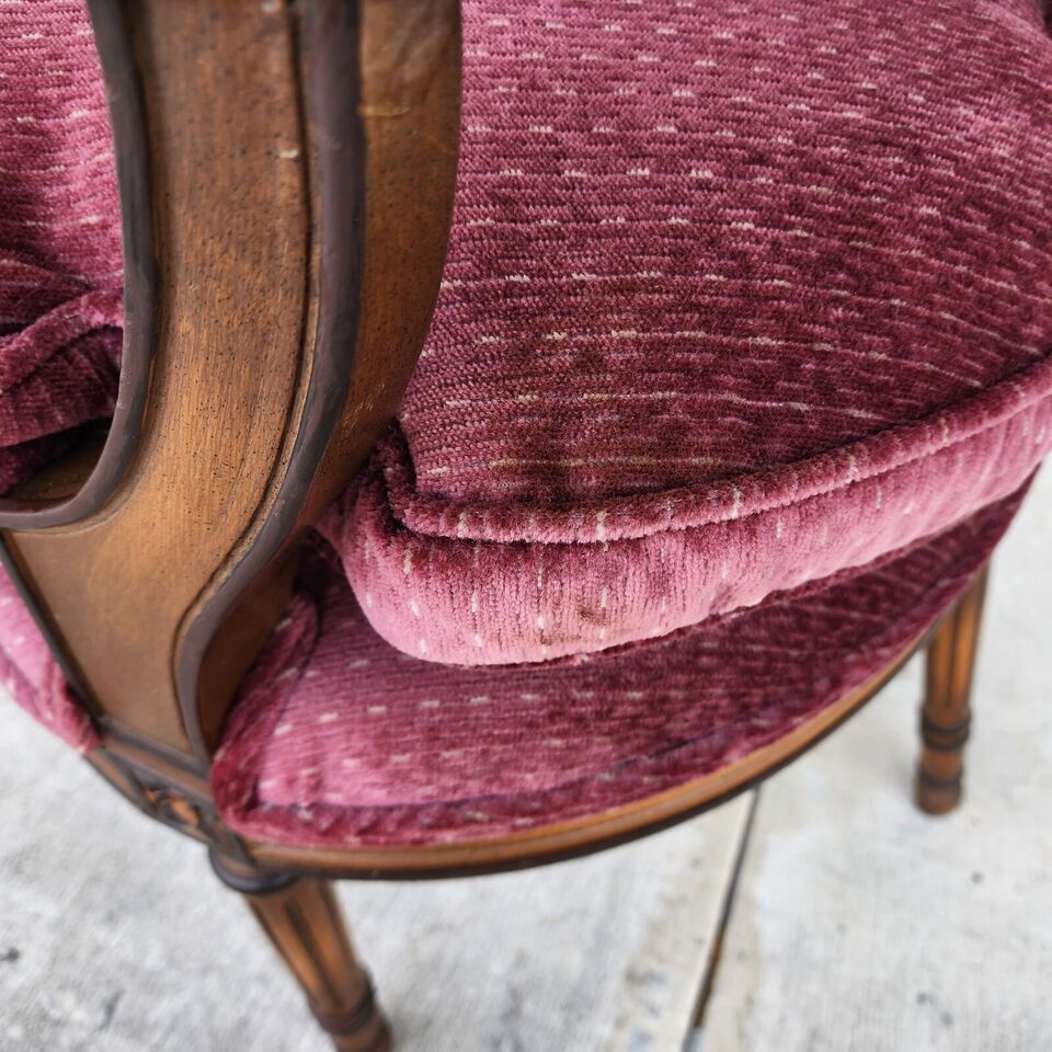 French Provincial Accent Armchair Oversized Mid Century by Daniel Jones New York