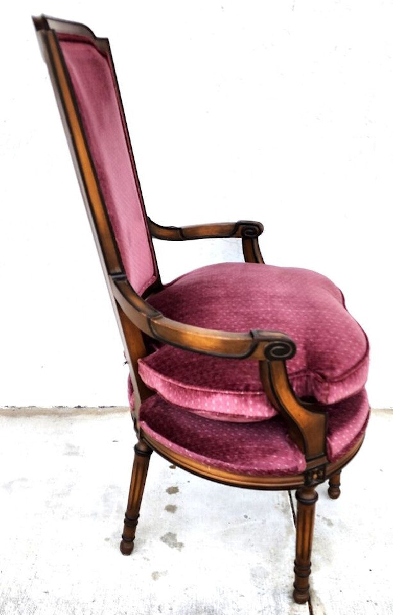 French Provincial Accent Armchair Oversized Mid Century by Daniel Jones New York