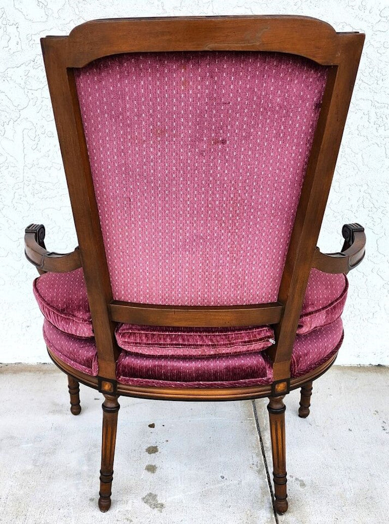 French Provincial Accent Armchair Oversized Mid Century by Daniel Jones New York