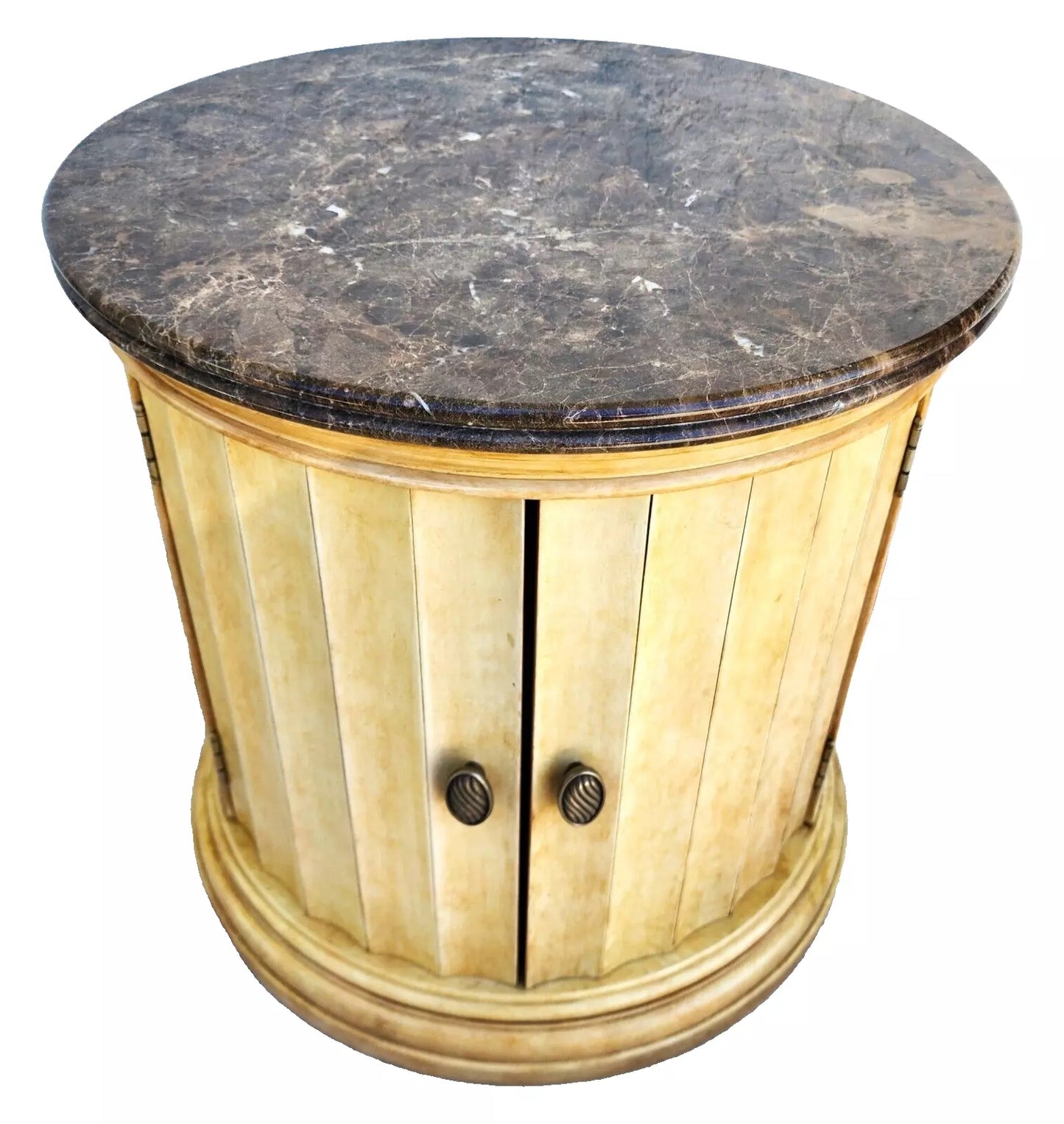 LEXINGTON Italian Marble Drum Side Center Table