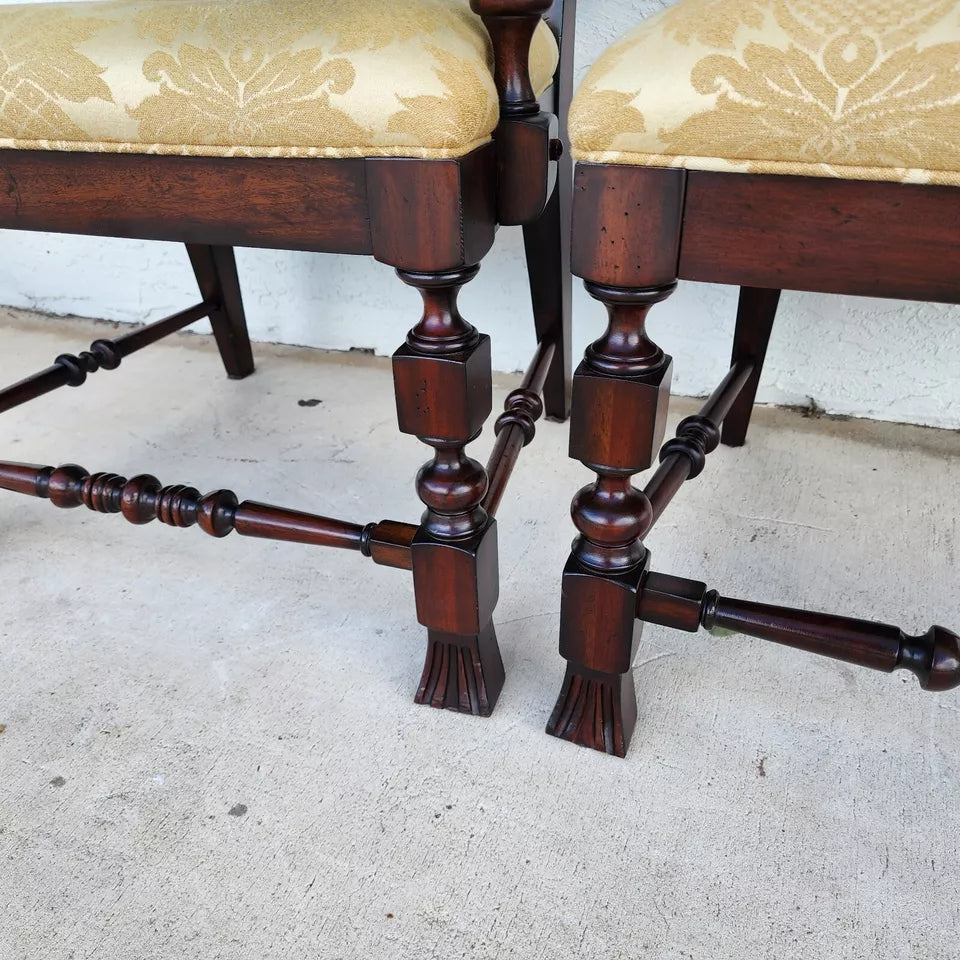 Set of 10 Lexington Dining Chairs Barley Twist Cane