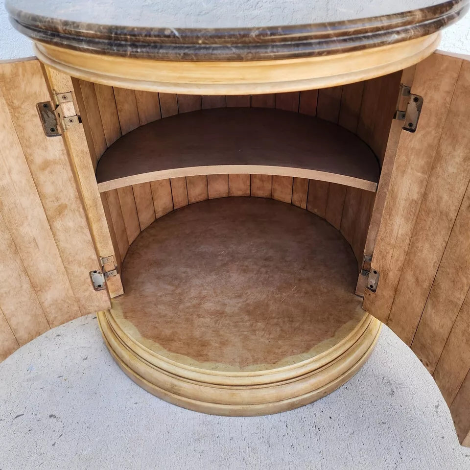 LEXINGTON Italian Marble Drum Side Center Table