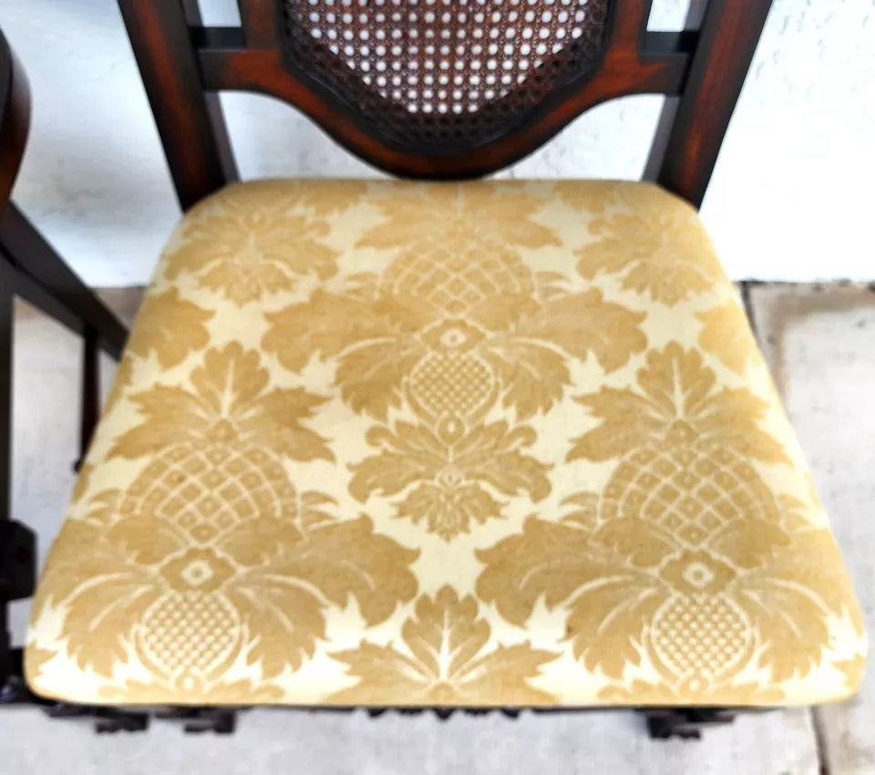 Set of 10 Lexington Dining Chairs Barley Twist Cane