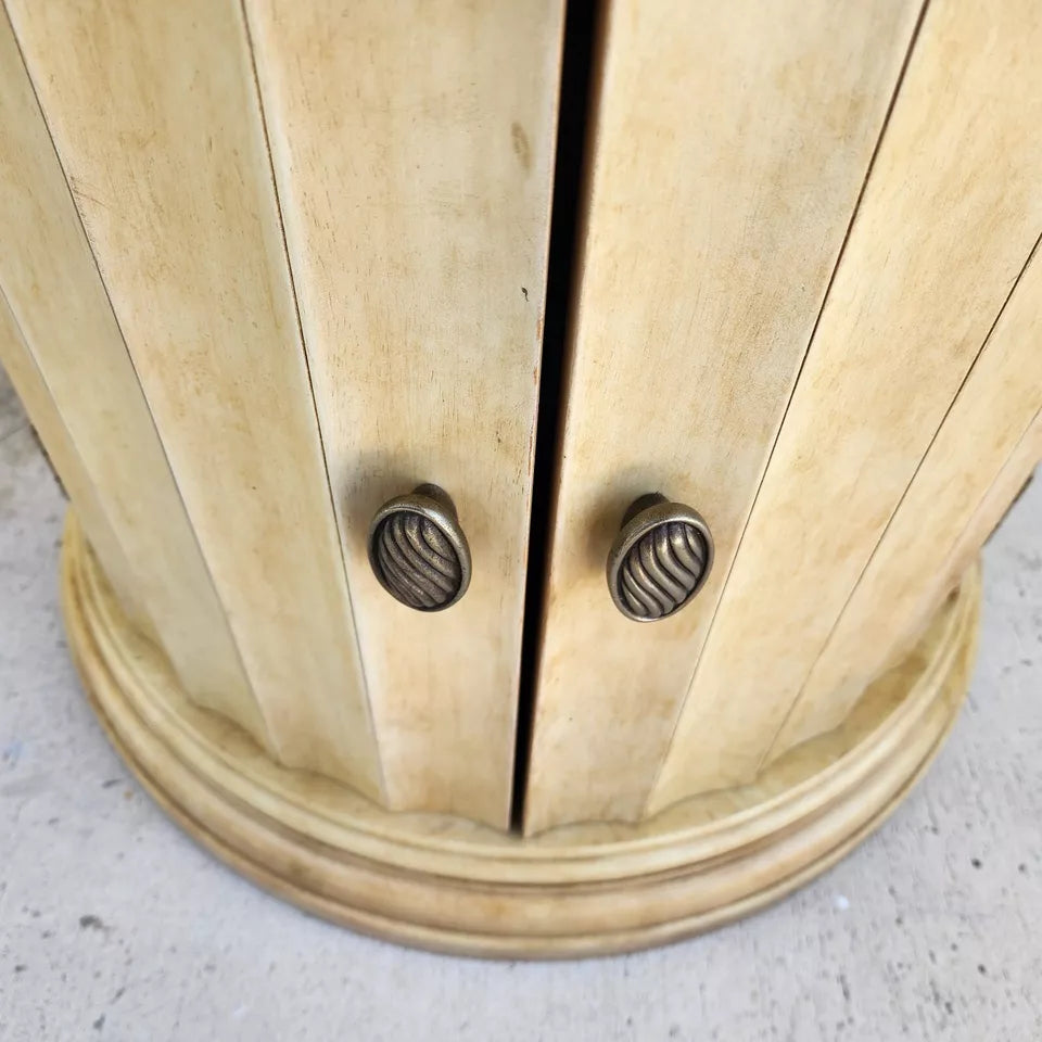 LEXINGTON Italian Marble Drum Side Center Table