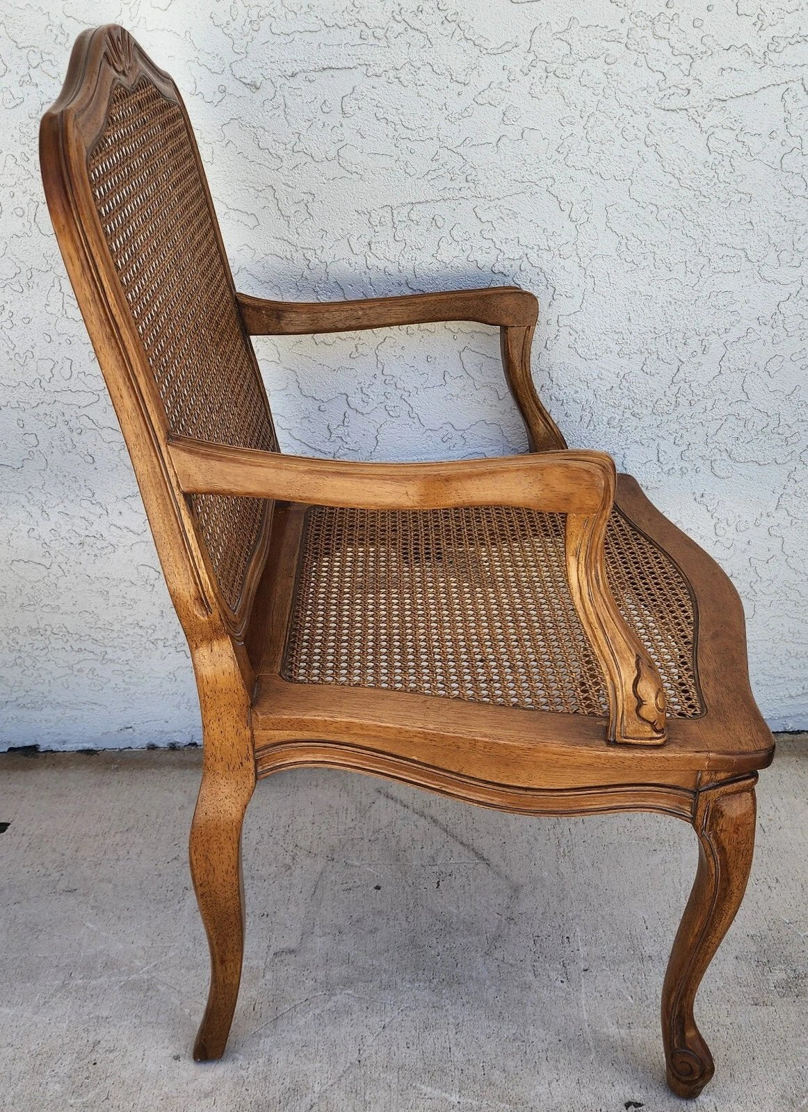 Louis XV Caned Armchairs by Century Chair Co