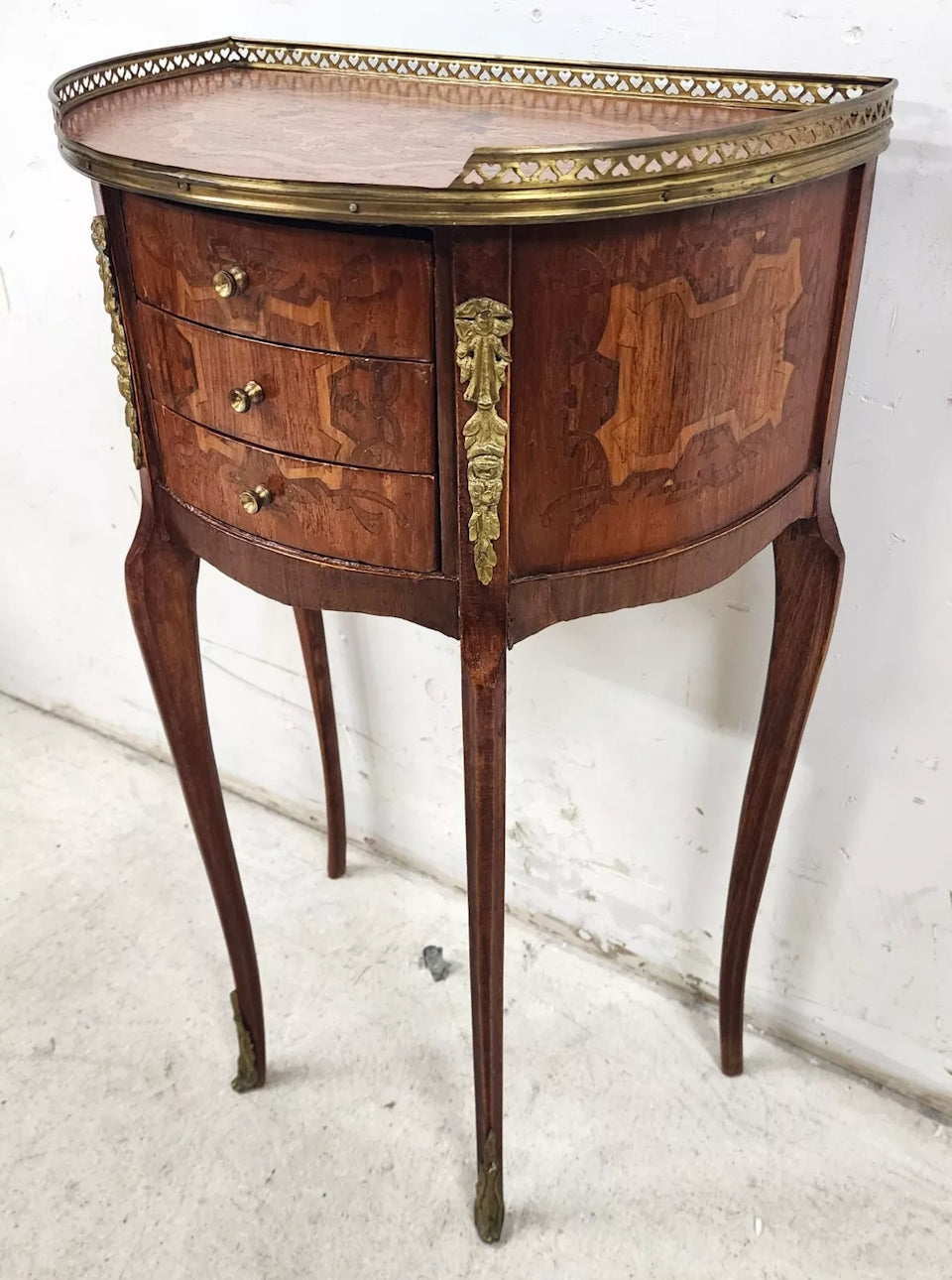 French Side Table Louis XV Ormolu Mounts