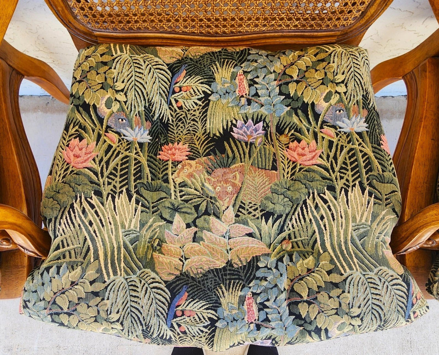 Louis XV Caned Armchairs by Century Chair Co