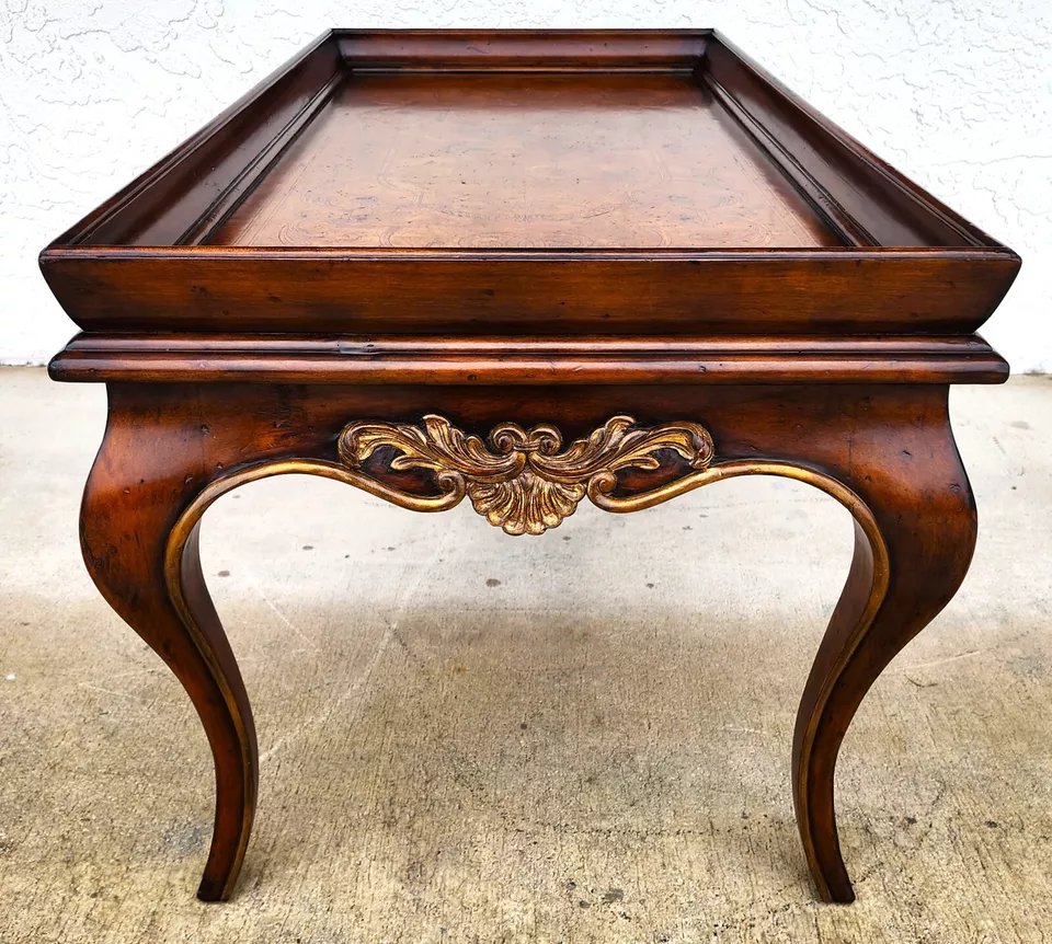 Lilian August for Drexel Coffee Table Venetian Inlayed Top