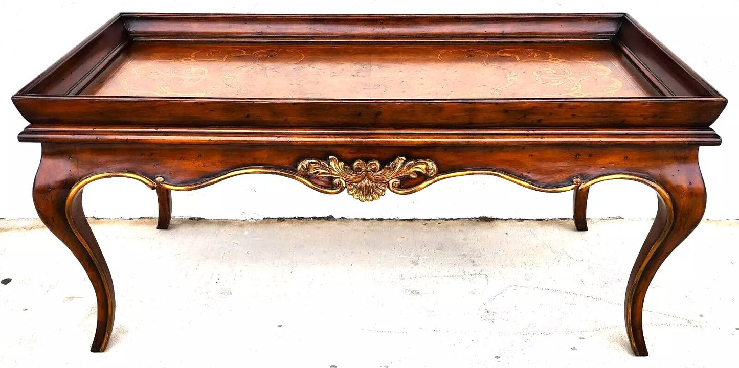 Lilian August for Drexel Coffee Table Venetian Inlayed Top