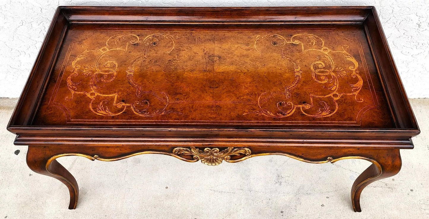 Lilian August for Drexel Coffee Table Venetian Inlayed Top