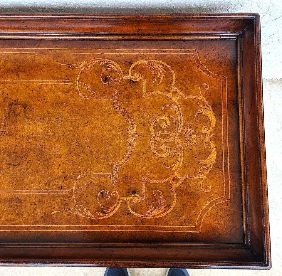 Lilian August for Drexel Coffee Table Venetian Inlayed Top