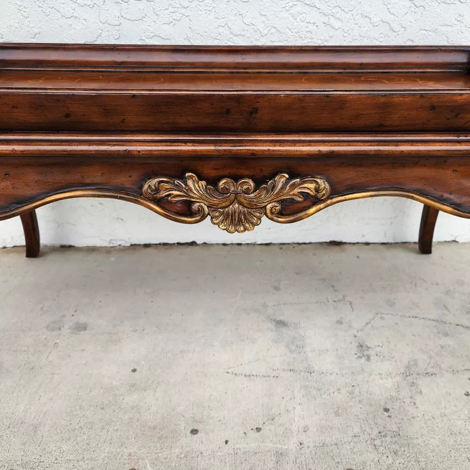 Lilian August for Drexel Coffee Table Venetian Inlayed Top
