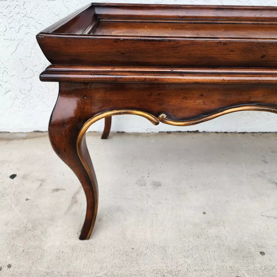 Lilian August for Drexel Coffee Table Venetian Inlayed Top