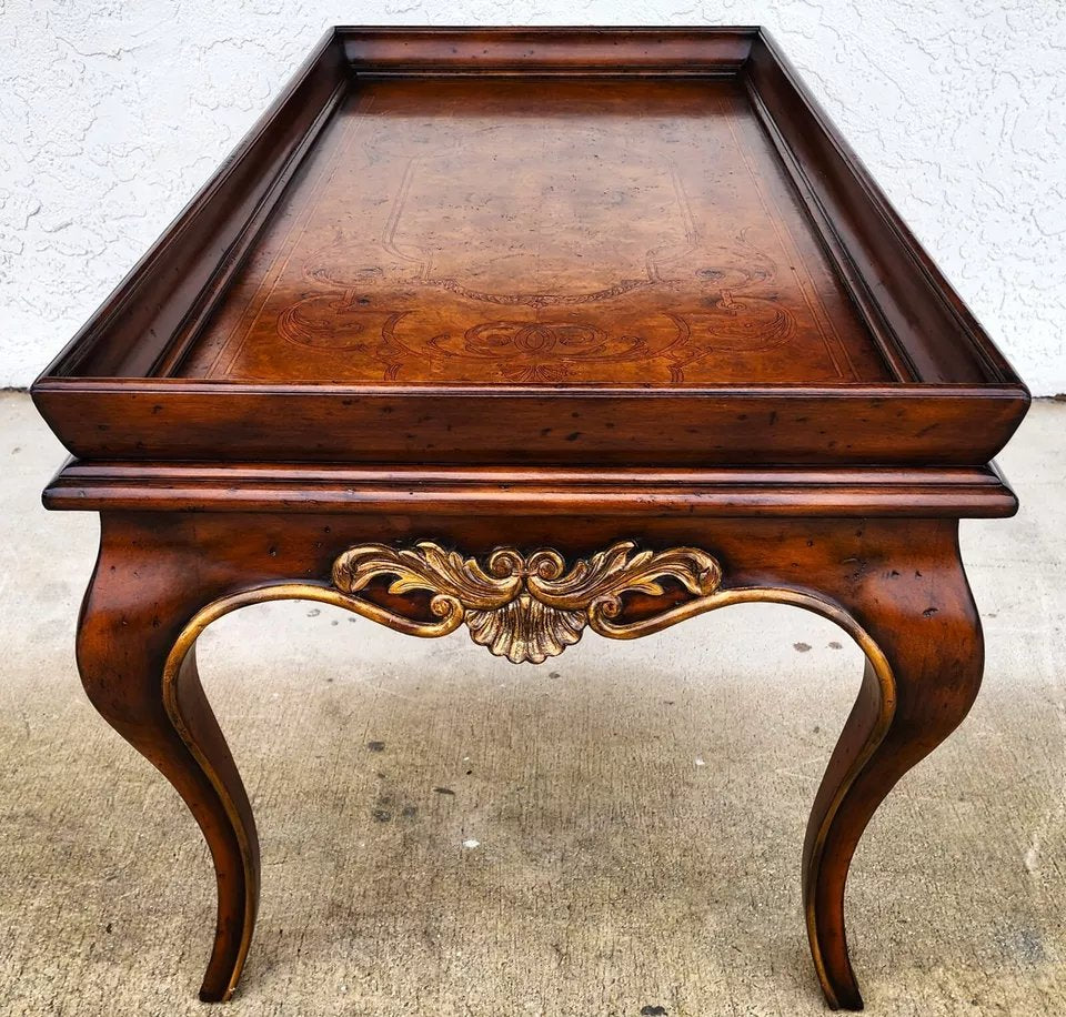 Lilian August for Drexel Coffee Table Venetian Inlayed Top