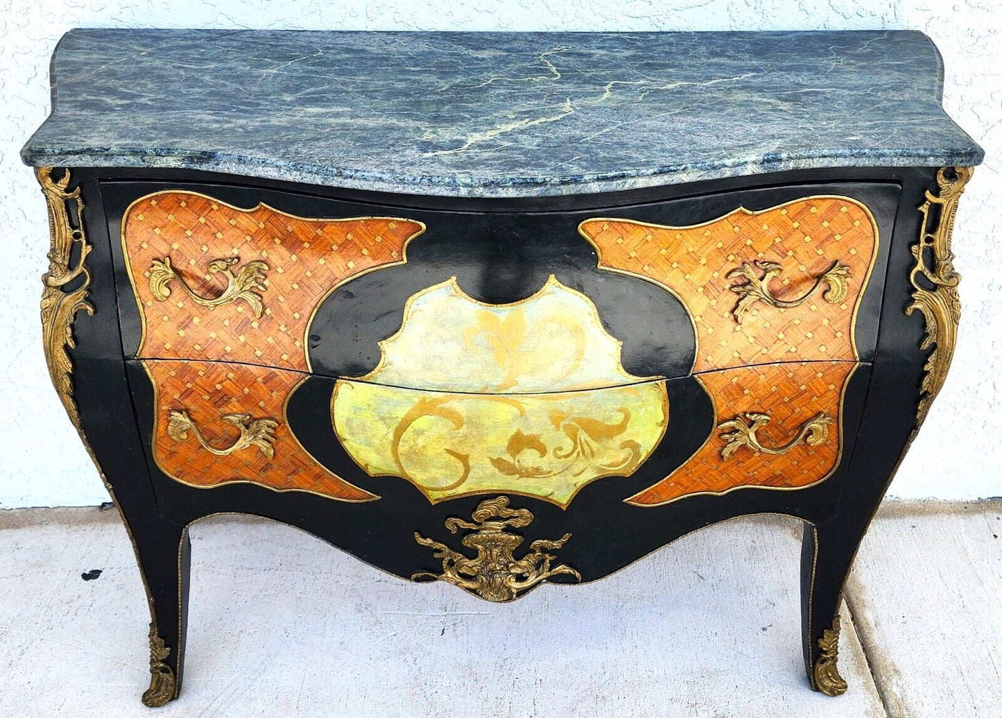 French Louis XV Bombay Chest Marble