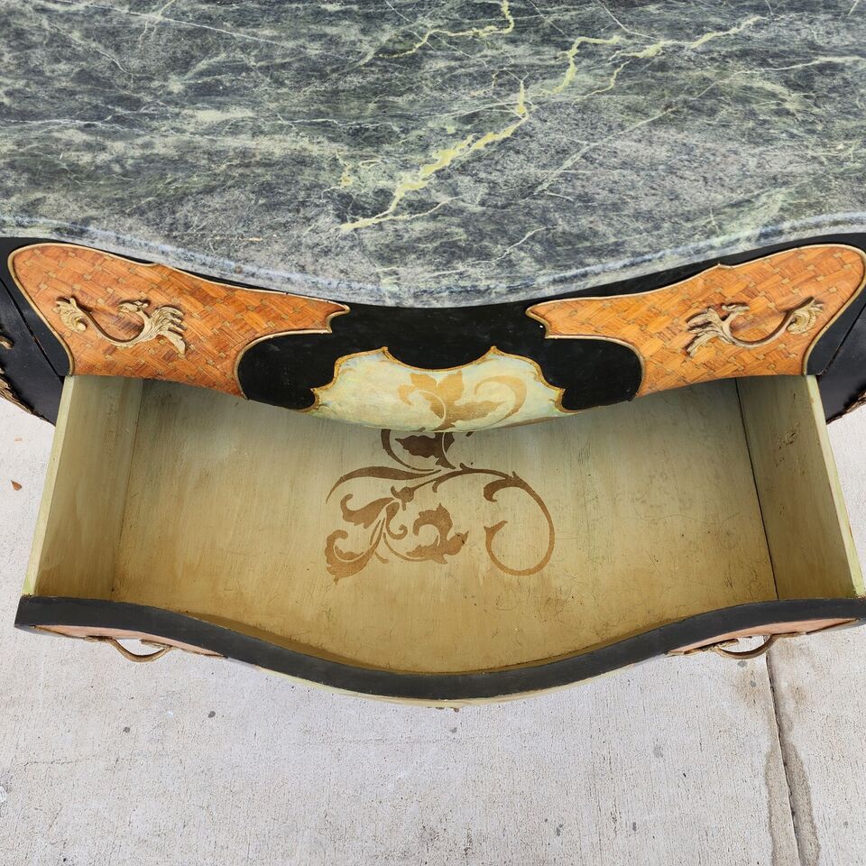 French Louis XV Bombay Chest Marble