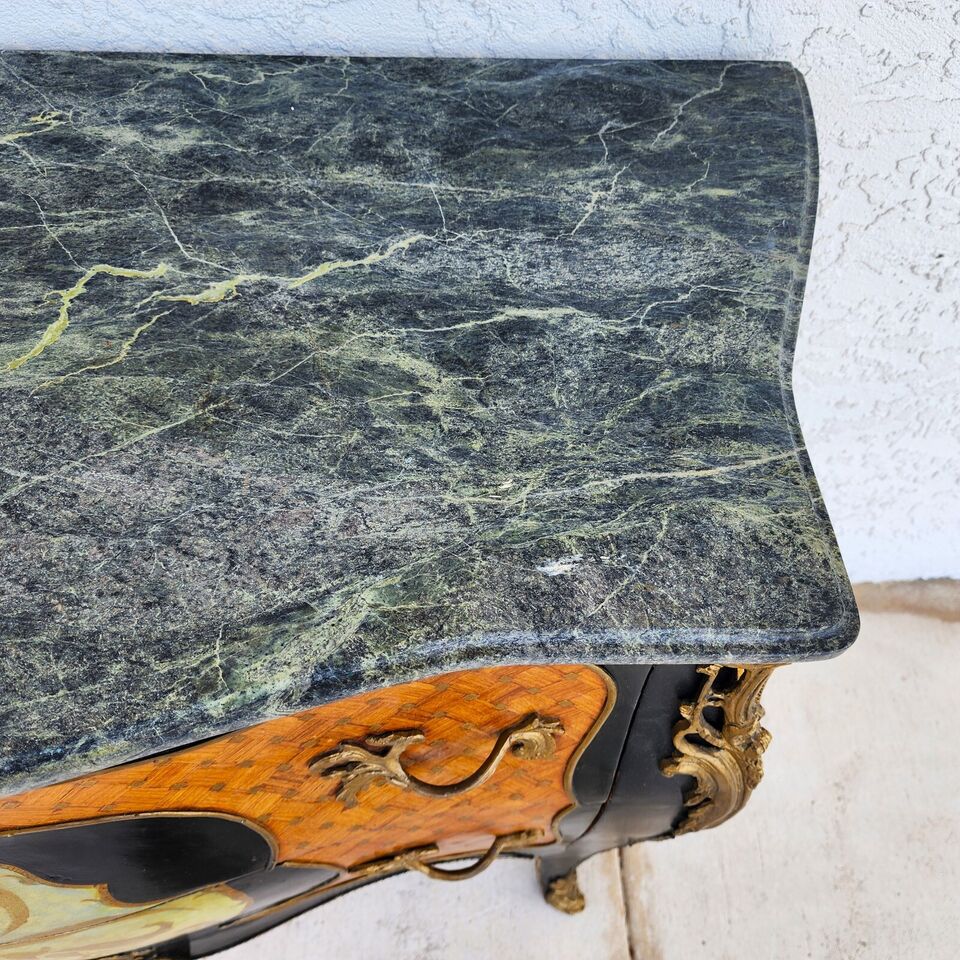 French Louis XV Bombay Chest Marble