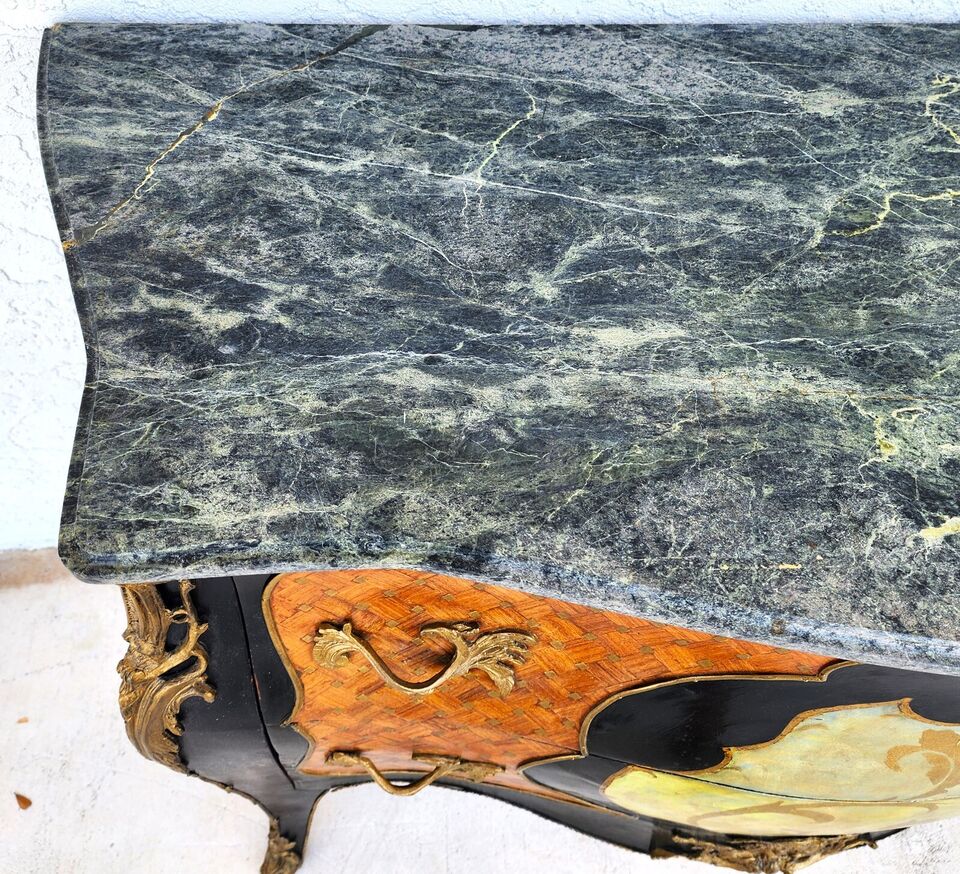 French Louis XV Bombay Chest Marble