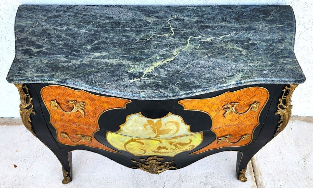 French Louis XV Bombay Chest Marble
