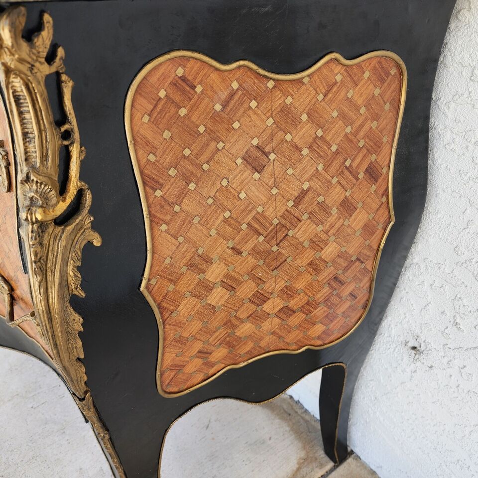 French Louis XV Bombay Chest Marble