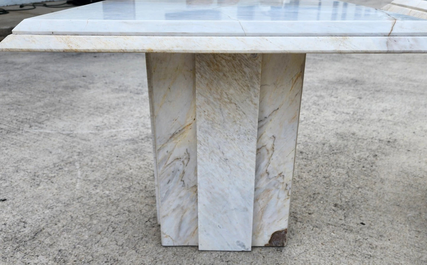 Vintage Italian Marble Side Tables Pair