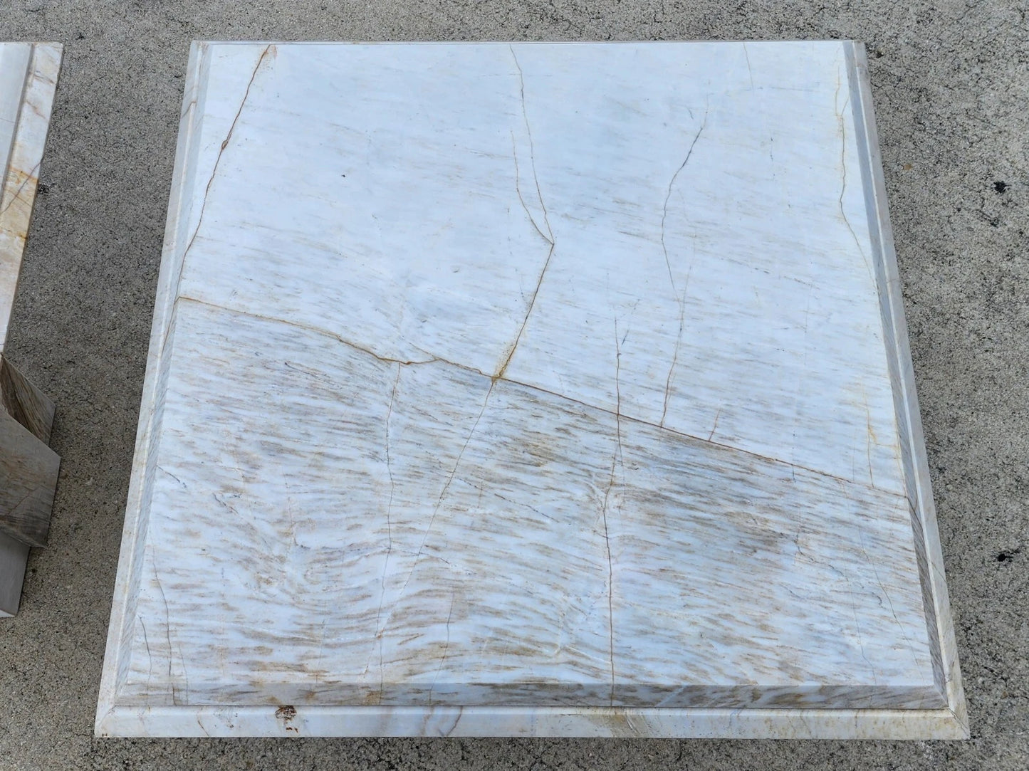 Vintage Italian Marble Side Tables Pair