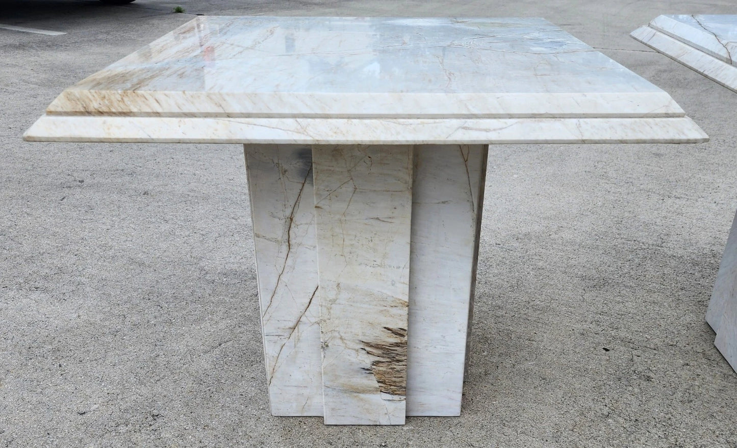 Vintage Italian Marble Side Tables Pair