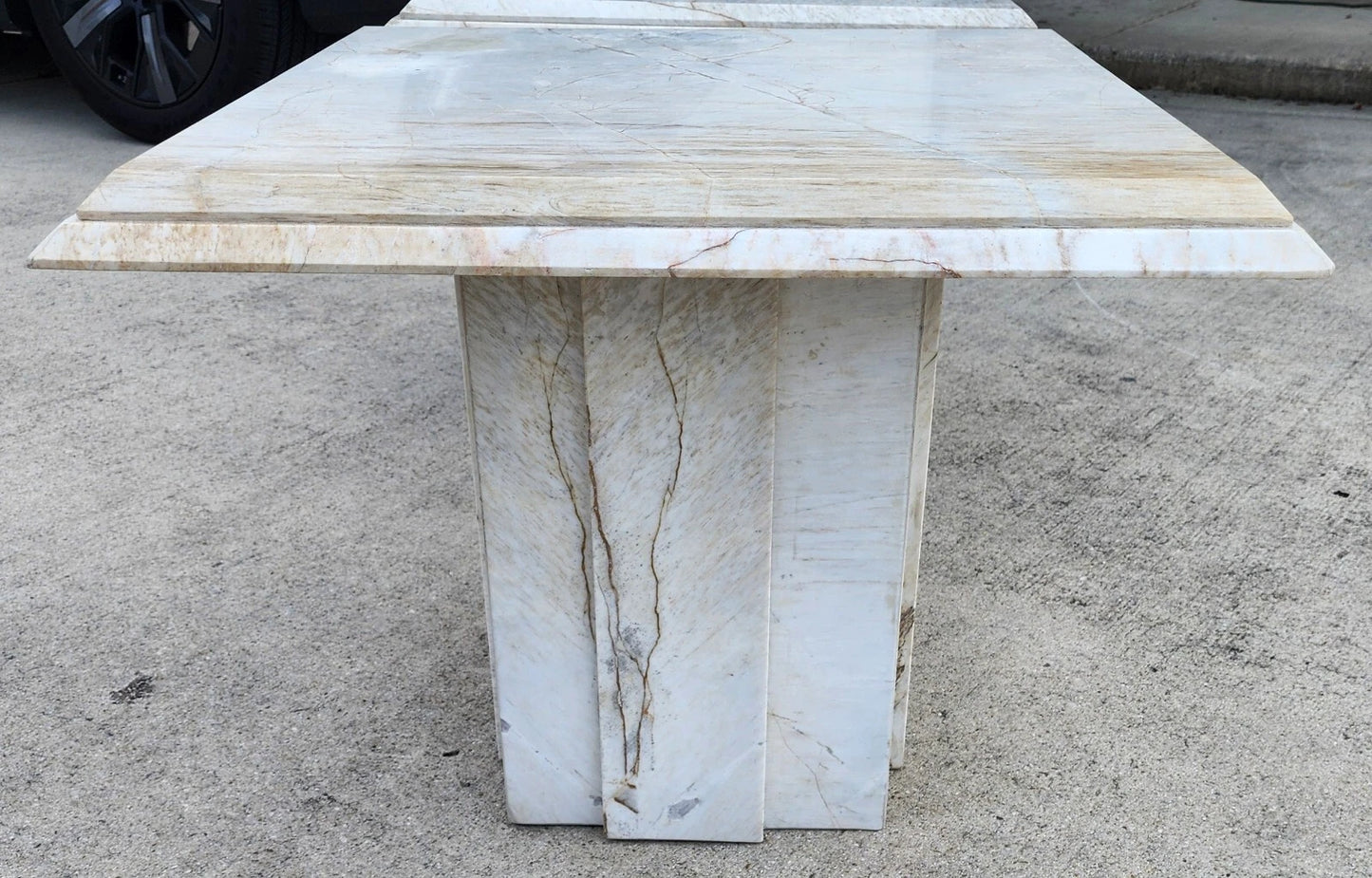 Vintage Italian Marble Side Tables Pair