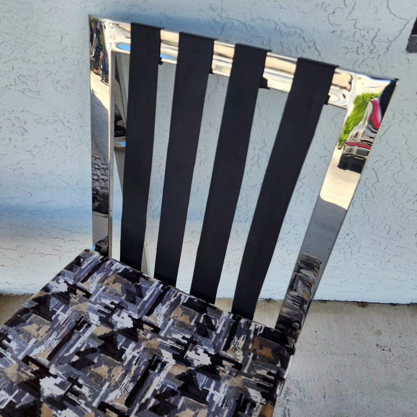 Milo Baughman Chairs MCM Stainless Steel Pair