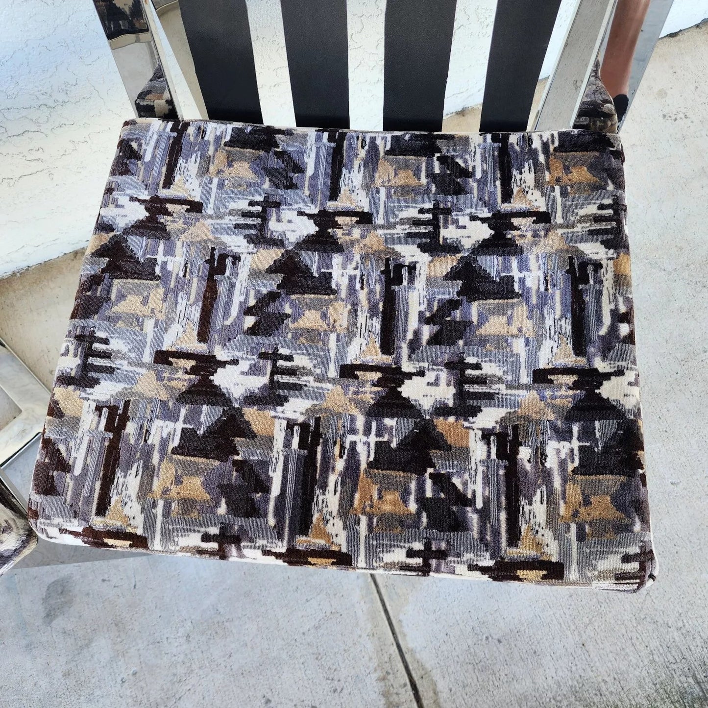 Milo Baughman Chairs MCM Stainless Steel Pair