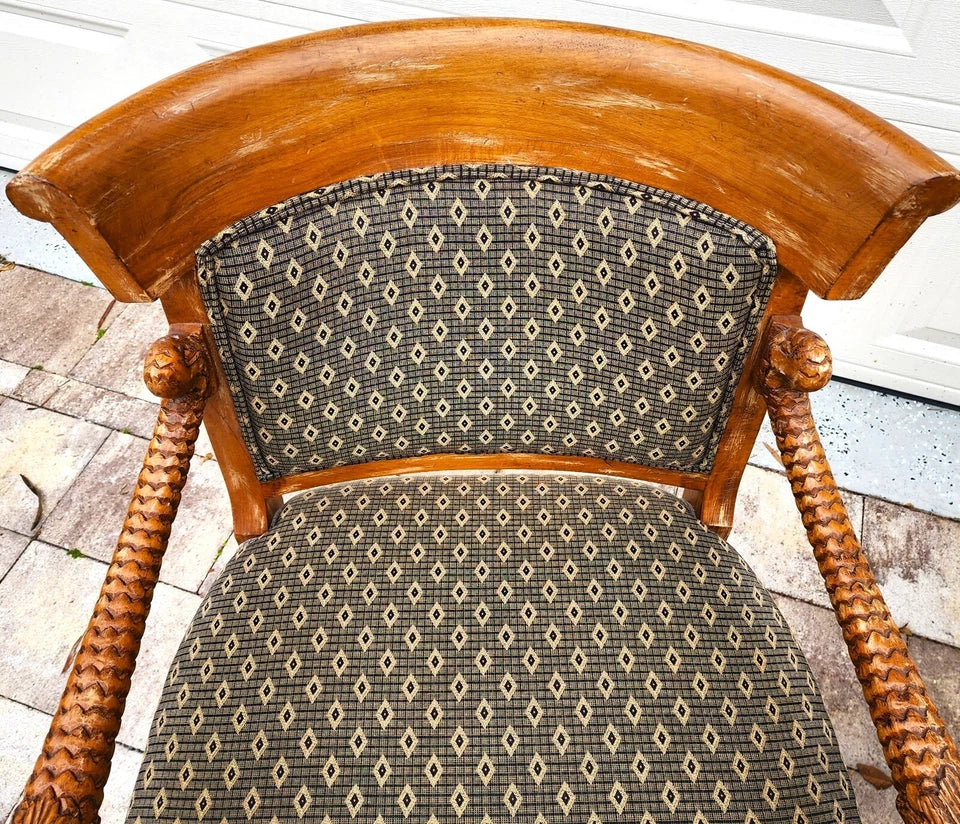 Meyer Gunther Martini French Empire Swan Armchairs Pair