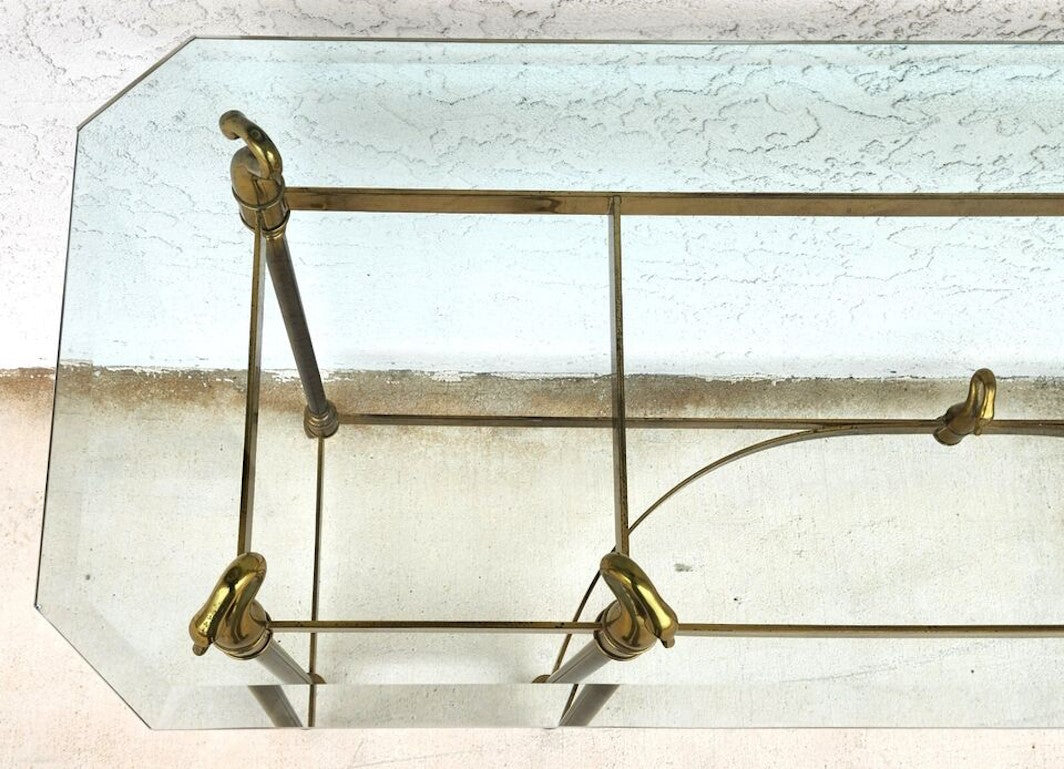 Maison Jansen LaBarge Style Swan Console Sofa Table