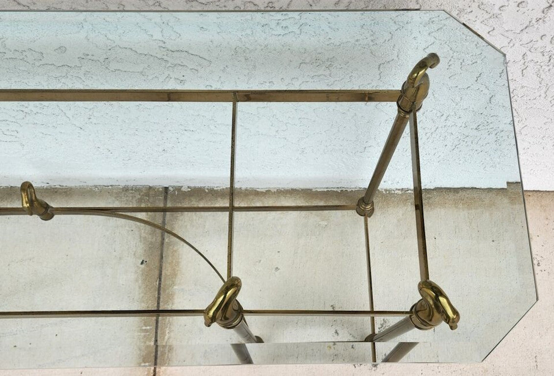 Maison Jansen LaBarge Style Swan Console Sofa Table