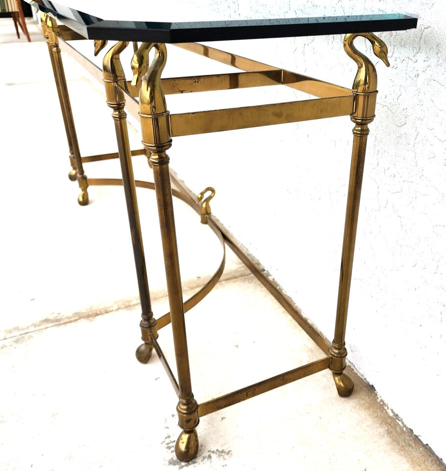 Maison Jansen LaBarge Style Swan Console Sofa Table