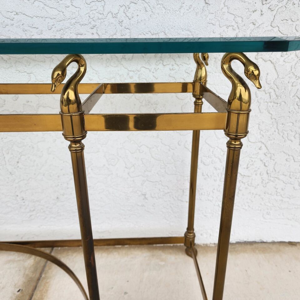 Maison Jansen LaBarge Style Swan Console Sofa Table